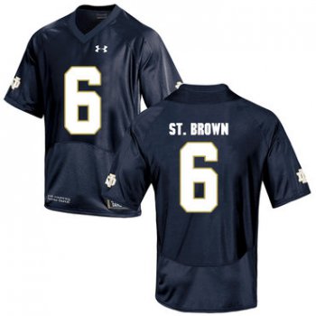 Notre Dame Fighting Irish 6 Equanimeous St. Brown Navy College Football Jersey