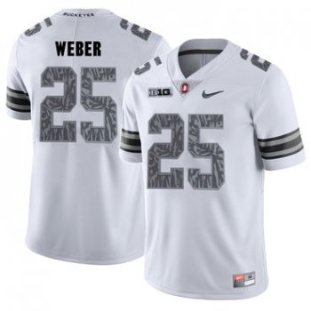 Ohio State Buckeyes 25 Mike Weber White Shadow College Football Jersey