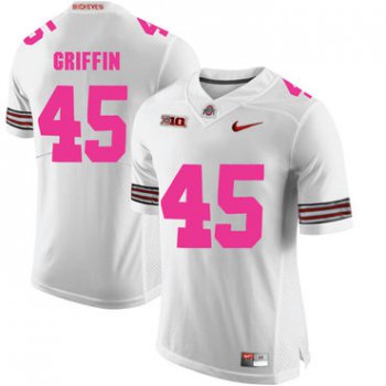 Ohio State Buckeyes 45 Archie Griffin White 2018 Breast Cancer Awareness College Football Jersey