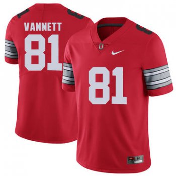 Ohio State Buckeyes 81 Nick Vannett Red 2018 Spring Game College Football Limited Jersey