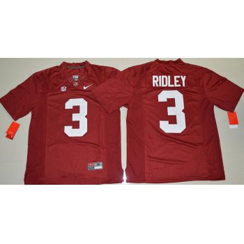 Men's Alabama Crimson Tide #3 Calvin Ridley Red Limited Stitched College Football Nike NCAA Jersey