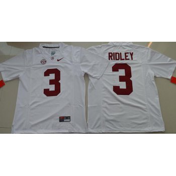 Men's Alabama Crimson Tide #3 Calvin Ridley White Limited Stitched College Football Nike NCAA Jersey