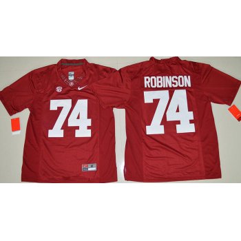 Men's Alabama Crimson Tide #74 Cam Robinson Red Limited Stitched College Football Nike NCAA Jersey