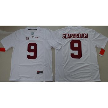 Men's Alabama Crimson Tide #9 Bo Scarbrough White Limited Stitched College Football Nike NCAA Jersey