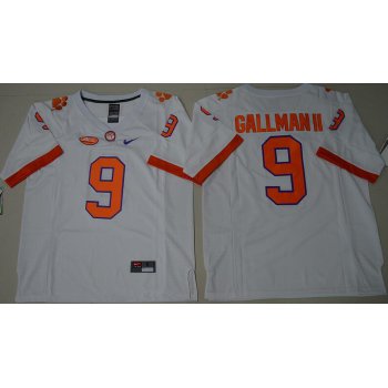 Men's Clemson Tigers #9 Wayne Gallman II White Stitched NCAA Nike 2016 College Football Jersey