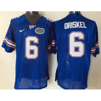 Men's Florida Gators #6 Jeff Driskel Royal Blue Stitched NCAA Nike College Football Jersey