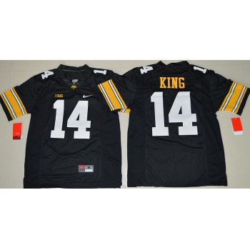 Men's Iowa Hawkeyes #14 Desmond King Black Limited Stitched College Football Nike NCAA Jersey