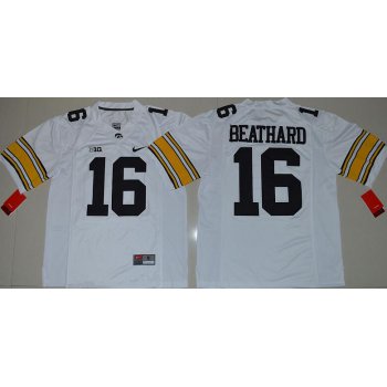 Men's Iowa Hawkeyes #16 C. J. Beathard White Limited Stitched College Football Nike NCAA Jersey