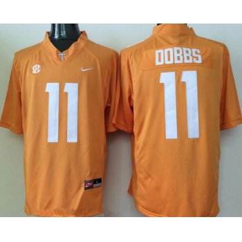 Men's Tennessee Volunteers #11 Joshua Dobbs Orange Stitched NCAA Nike College Football Jersey