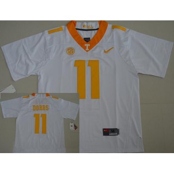 Men's Tennessee Volunteers #11 Joshua Dobbs White Stitched NCAA Nike College Football Jersey