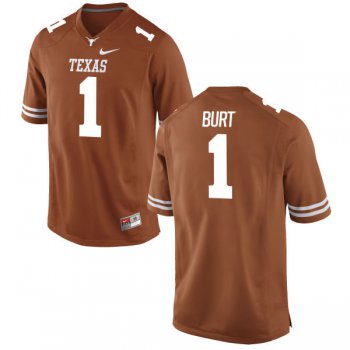 Men's Texas Longhorns 1 John Burt Orange Nike College Jersey