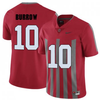 Ohio State Buckeyes 10 Joe Burrow Red College Football Elite Jersey