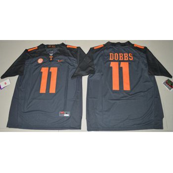 Tennessee Vols #11 Joshua Dobbs Grey Limited Stitched NCAA Jersey