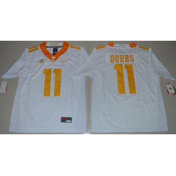 Tennessee Vols 11 Joshua Dobbs White College Jersey