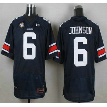 Auburn Tigers #6 Jeremy Johnson Navy Blue College Football Under Armour Jersey