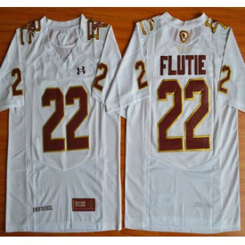 Boston College Eagles #22 Doug Flutie White Fenway Event College Football Under Armour Jersey