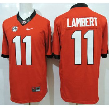 Georgia Bulldogs #11 Greyson Lambert Red 2015 College Football Nike Limited Jersey