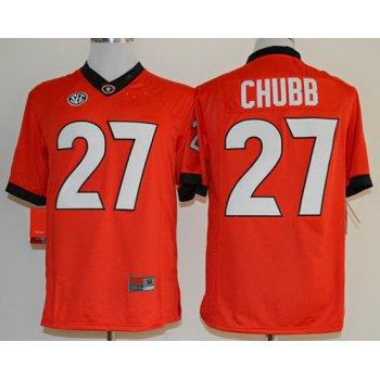 Georgia Bulldogs #27 Nick Chubb 2014 Red Limited Jersey