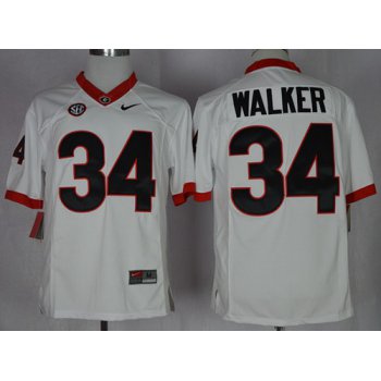 Georgia Bulldogs #34 Herschel Walker 2014 White Limited Jersey