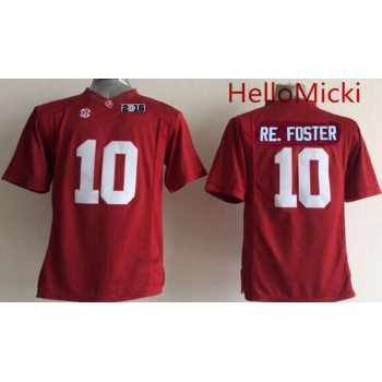 Men's Alabama Crimson Tide #10 Reuben Foster Red 2016 BCS College Football Nike Limited Jersey