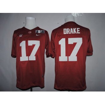 Men's Alabama Crimson Tide #17 Kenyan Drake Red 2016 BCS College Football Nike Limited Jersey