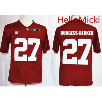 Men's Alabama Crimson Tide #27 Shawn Burgess-Becker Red 2016 BCS College Football Nike Limited Jersey