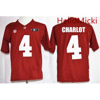 Men's Alabama Crimson Tide #4 Daylon Charlot Red 2016 BCS College Football Nike Limited Jersey