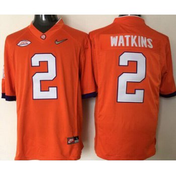 Men's Clemson Tigers #2 Sammy Watkins Orange 2016 Playoff Diamond Quest College Football Nike Limited Jersey