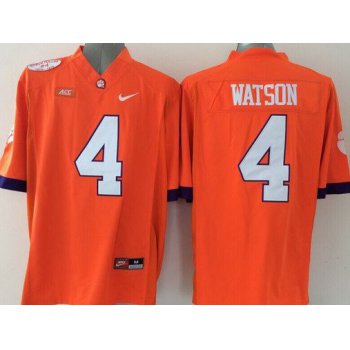 Men's Clemson Tigers #4 Deshaun Watson Orange 2015 NCAA Football Nike Jersey