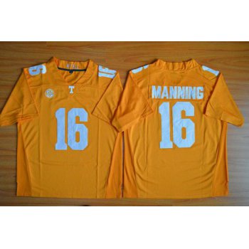 Men's Tennessee Volunteers #16 Peyton Manning Orange 2015 College Football Jersey