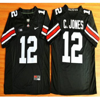 Ohio State Buckeyes #12 Cardale Jones Black 2015 College Football Nike Limited Jersey