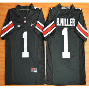 Ohio State Buckeyes #1 Baxton Miller Black 2015 College Football Nike Limited Jersey