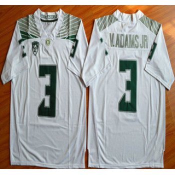 Oregon Duck #3 Vernon Adams Jr White College Football Nike Limited Jersey