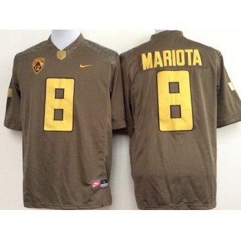 Oregon Duck #8 Marcus Mariota 2014 Brown Limited Jersey