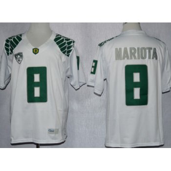 Oregon Ducks #8 Marcus Mariota 2013 White Limited Jersey