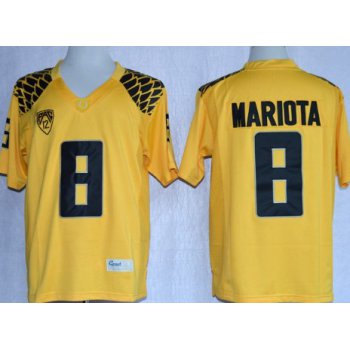 Oregon Ducks #8 Marcus Mariota 2013 Yellow Limited Jersey