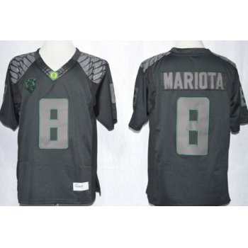 Oregon Ducks #8 Marcus Mariota 2103 Lights Black Out Limited Jersey