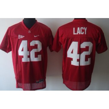 Alabama Crimson Tide #42 Eddie Lacy Red Jersey