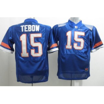 Florida Gators #15 Tim Tebow Blue Fighting Jersey