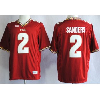 Florida State Seminoles #2 Deion Sanders 2013 Red Jersey