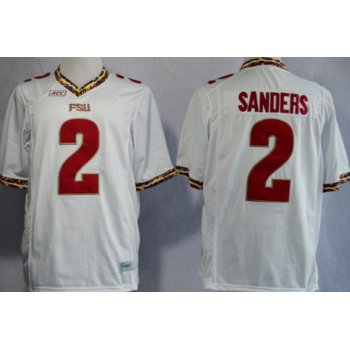 Florida State Seminoles #2 Deion Sanders 2013 White Jersey