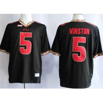 Florida State Seminoles #5 Jameis Winston 2013 Black Jersey