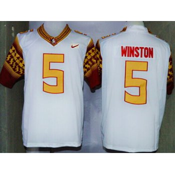 Florida State Seminoles #5 Jameis Winston 2014 White Limited Jersey