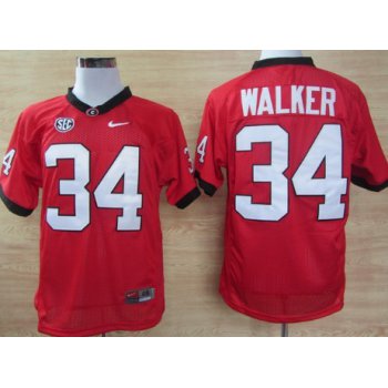 Georgia Bulldogs #34 Herschel Walker Red Jersey