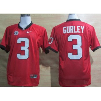 Georgia Bulldogs #3 Todd Gurley Red Jersey