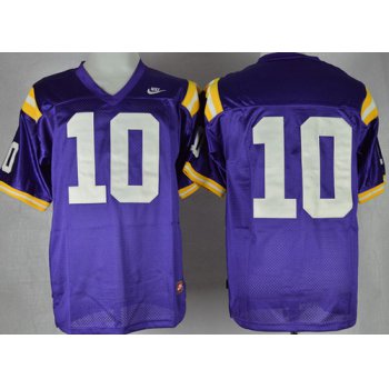 LSU Tigers #10 Anthony Jennings Purple Jersey