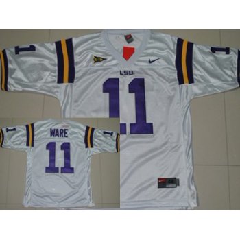 LSU Tigers #11 Spencer Ware White Jersey