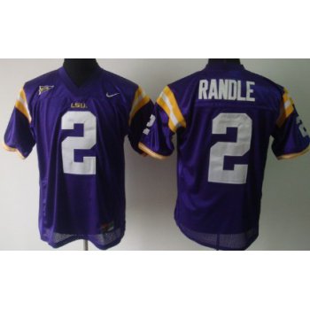 LSU Tigers #2 Rueben Randle Purple Jersey