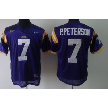 LSU Tigers #7 Patrick Peterson Purple Jersey