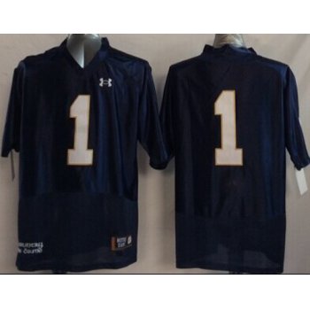 Notre Dame Fighting Irish #1 Greg Bryant 2014 Blue Jersey